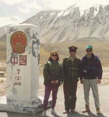 Granica chisko - pakistaska na przeczy Kunhierab w pamie Karakorum